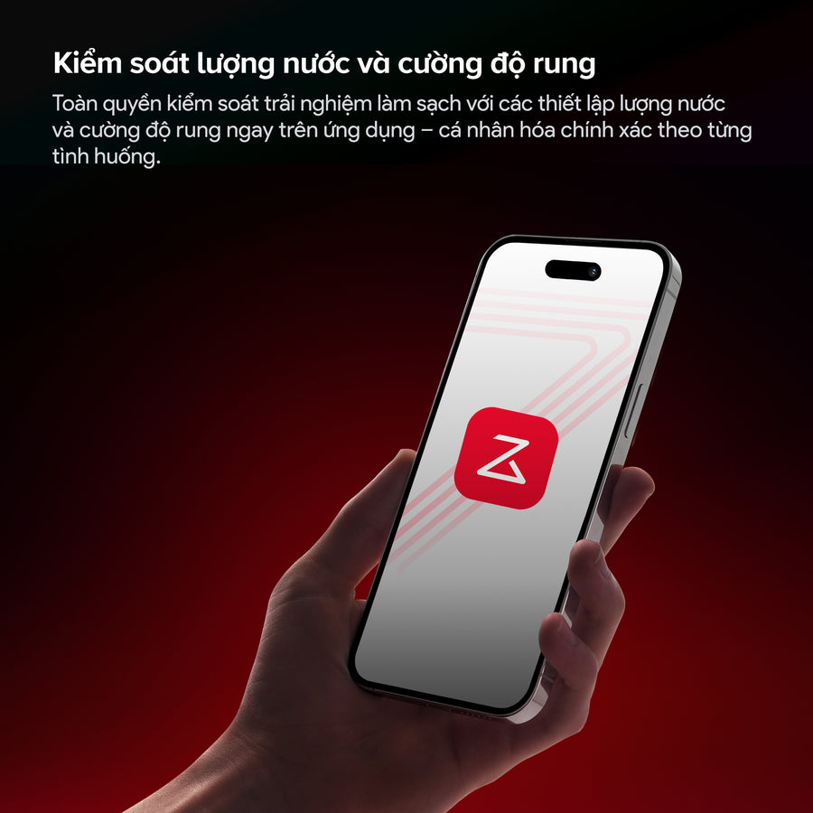 Kiểm soát lượng nước và cường độ rung - Roborock Saros 20 Sonic
