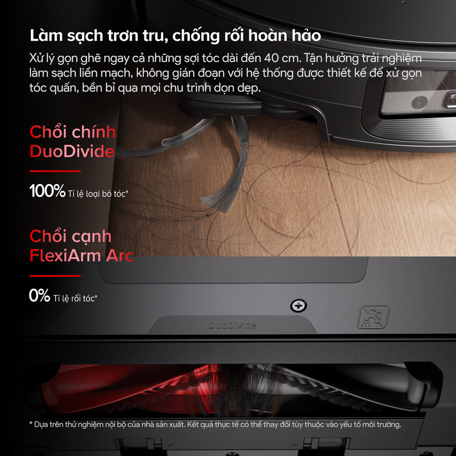 Làm sạch trơn tru, chống rối hoàn hảo - Roborock Saros 20 Sonic