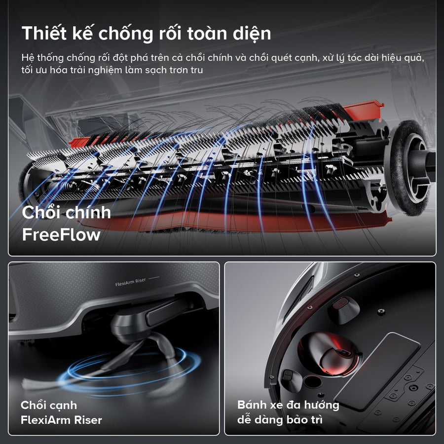 Thiết kế chống rối toàn diện - Roborock Saros Z70
