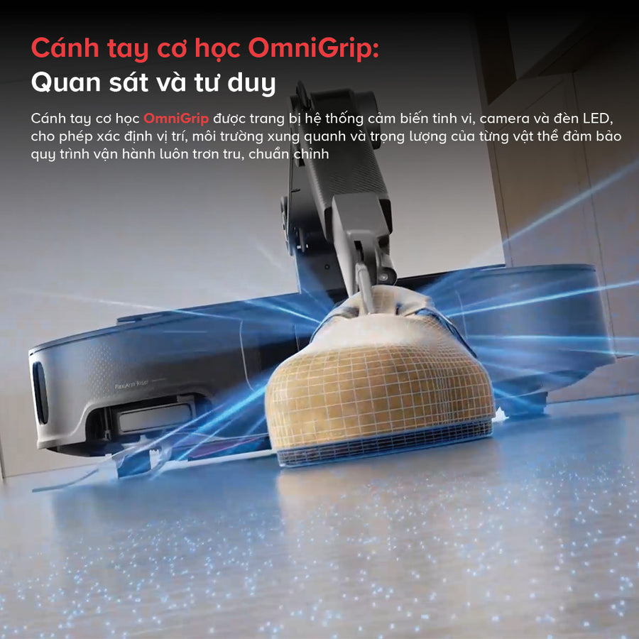 Cánh tay cơ học OmniGrip: Quan sát và tư duy - Roborock Saros Z70