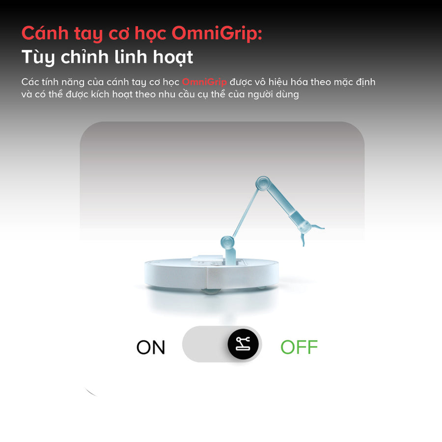 Cánh tay cơ học OmniGrip: Tùy chỉnh linh hoạt - Roborock Saros Z70